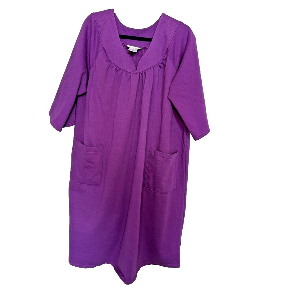 cozee corner purple size 2xl long nightgown robe muumuu house dress